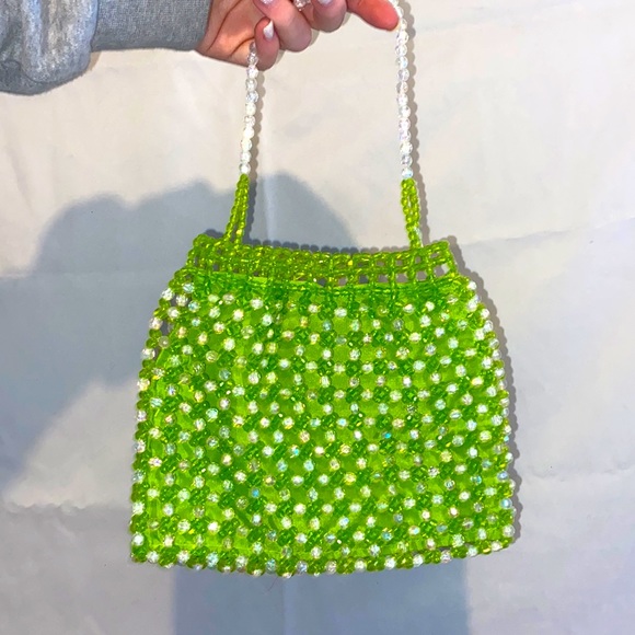 Handbags - Beaded green mini purse